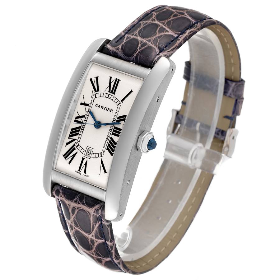 Cartier Tank Americaine Large White Gold Mens Watch W2603256