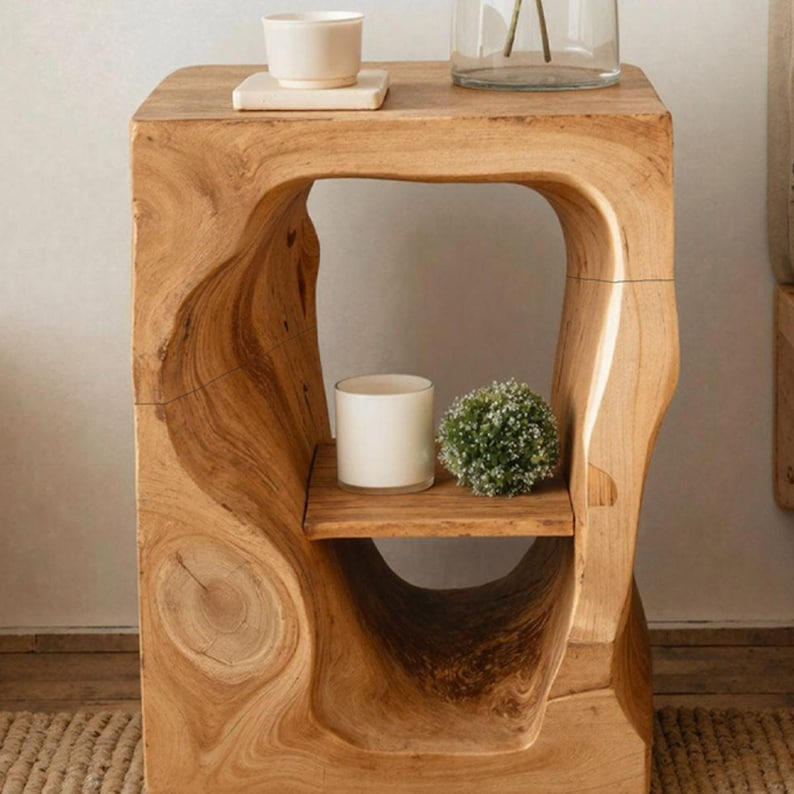 Live Edge Wooden Nightstand