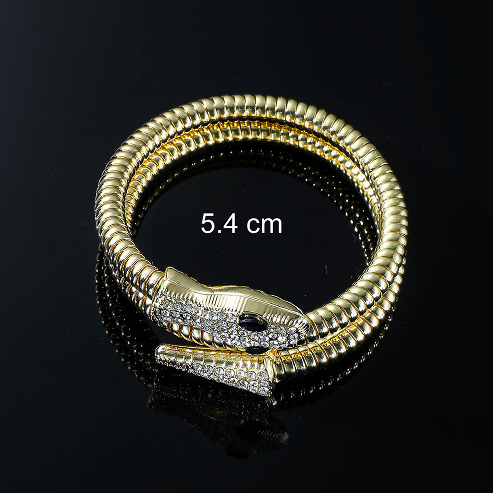 Iced Coiled Snake Bracelet - Spiritual Protection & Transformation Talisman