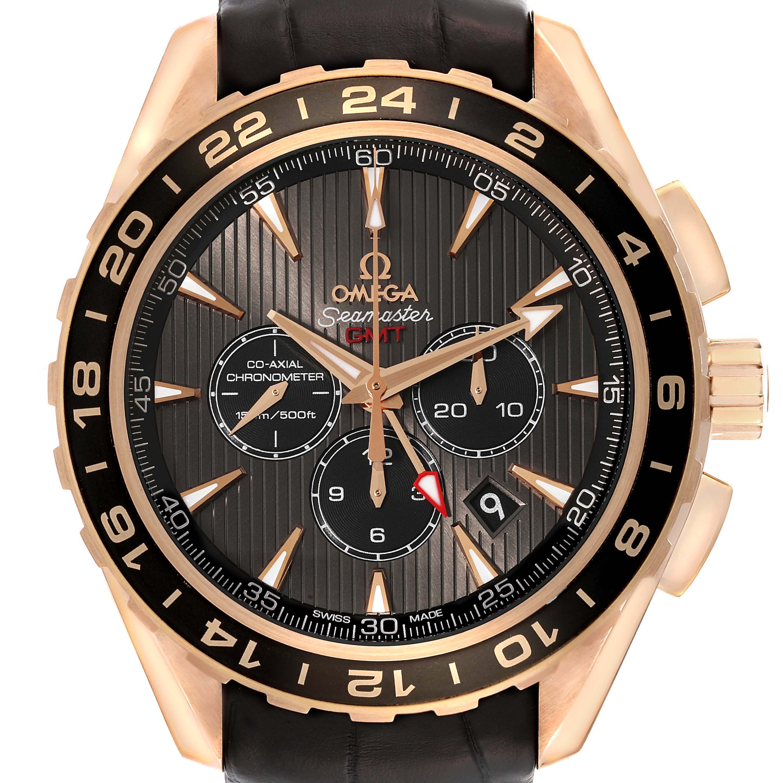 Omega Seamaster Aqua Terra GMT Rose Gold Mens Watch 44.0 MM 231.53.44.52.06.001