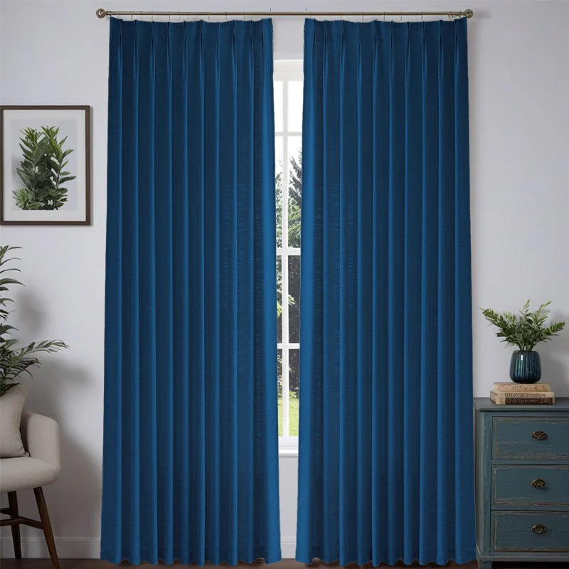 Custom Heavyweight Linen Drape Pleated - 36 Colors