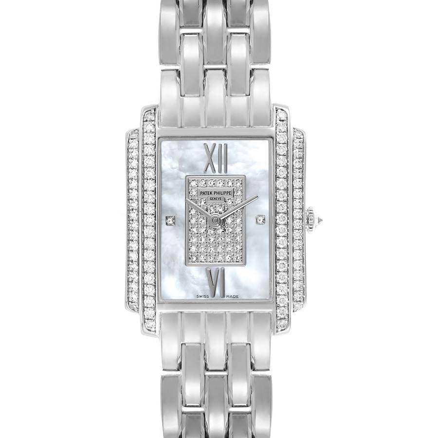 Patek Philippe Gondolo White Gold Mother Of Pearl Dial Diamond Ladies Watch 4825G