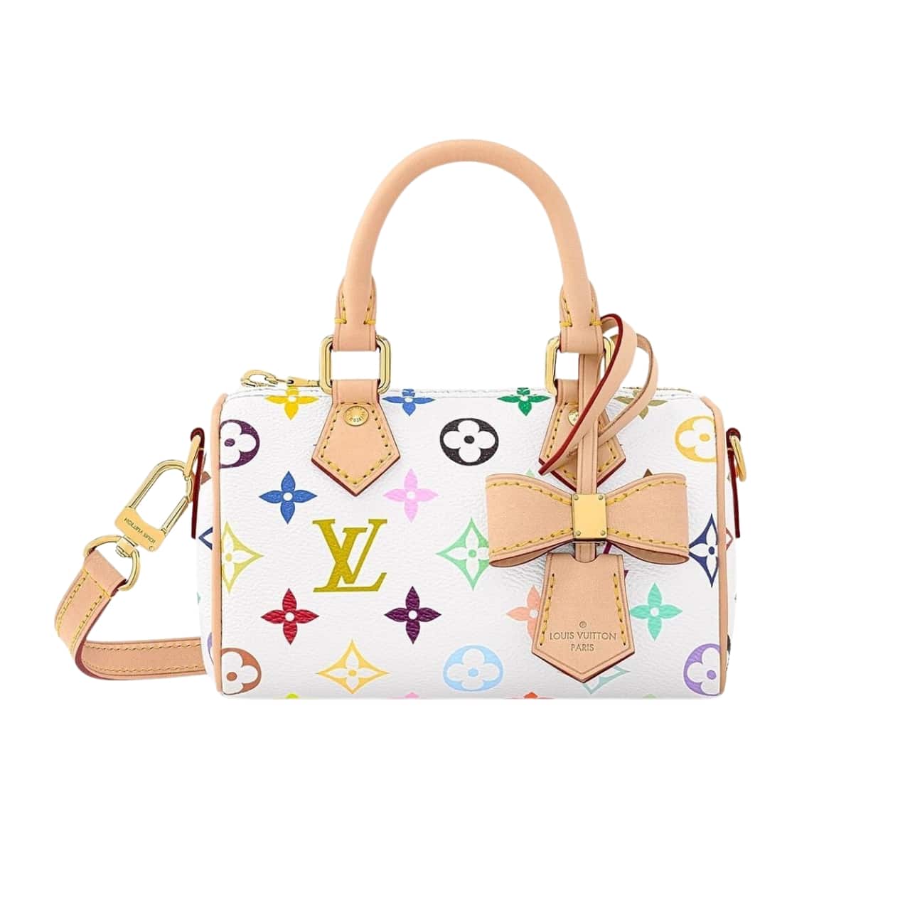 Louis Vuitton X Takashi Murakami Nano Speedy White Multicolored 16cm M13391