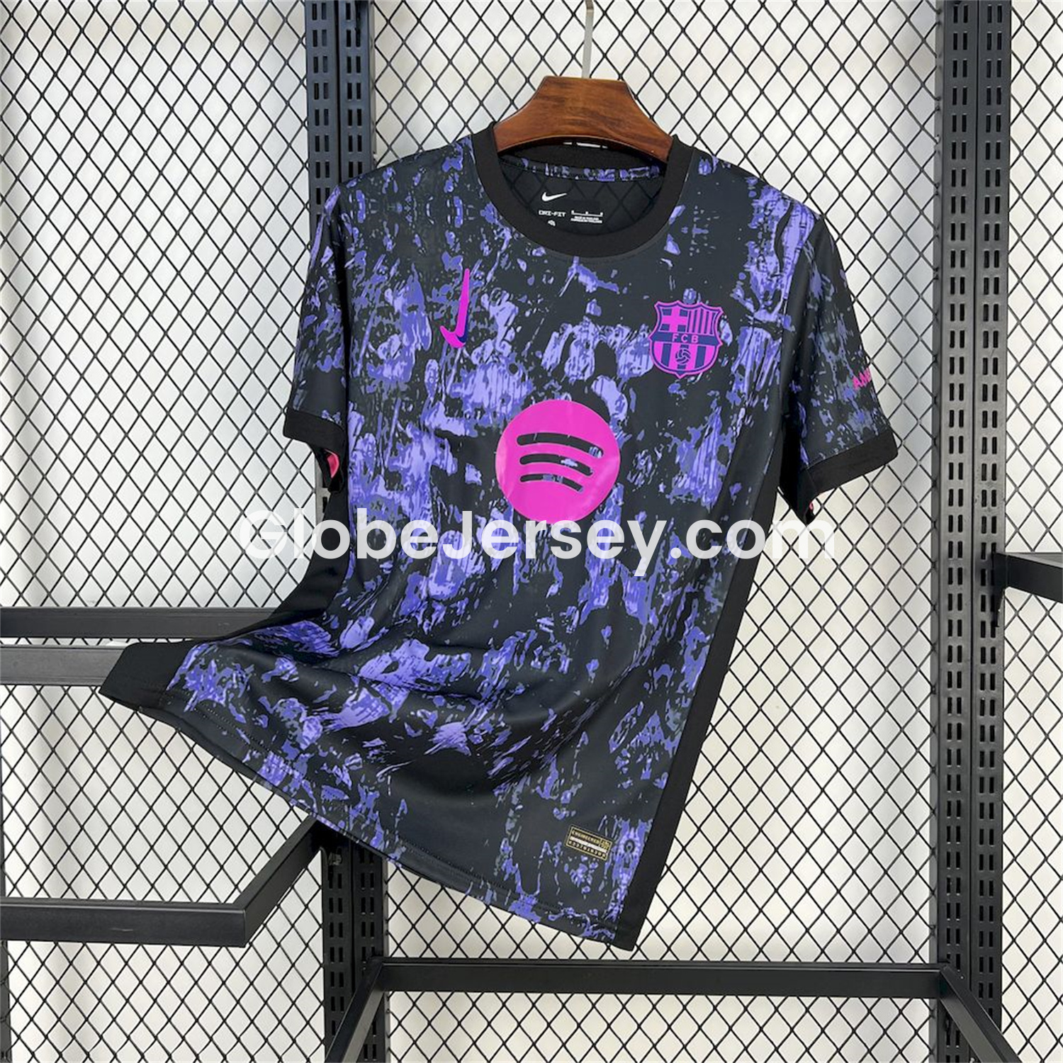 Barcelona 25-26 Purple Rock Pattern Jersey - Fans Version