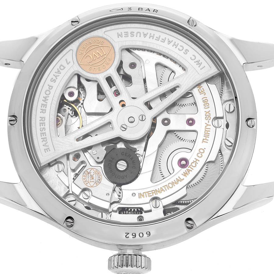 IWC Portugieser Annual Calendar Blue Dial Steel Mens Watch IW503502