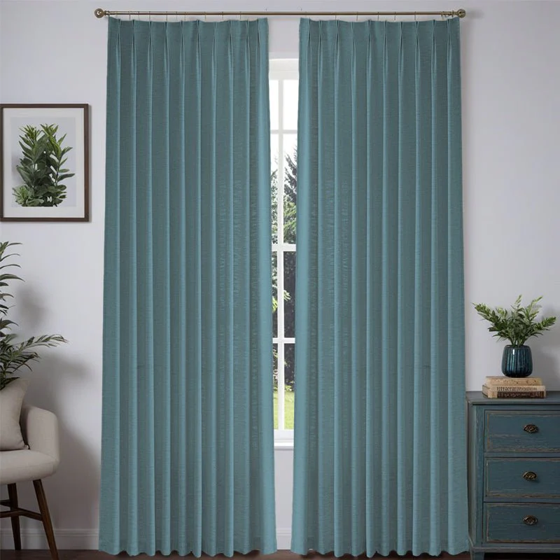 Custom Heavyweight Linen Drape Pleated - 36 Colors