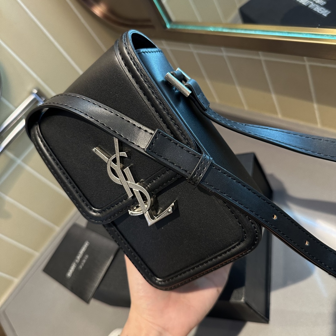 Saint Laurent Solferino Mini Bag In Smooth Leather Black 11Cm 7539630Sx0E1000