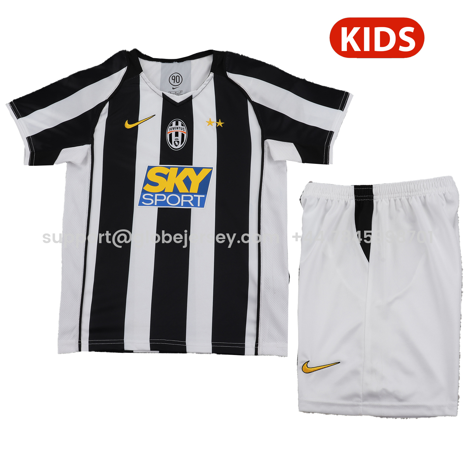 Retro Juventus 2004-05 Home Kids Kit