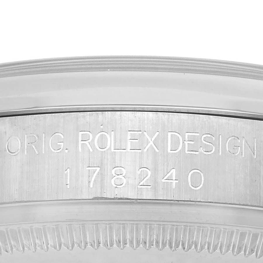 Rolex Datejust Midsize Black Dial Steel Ladies Watch 178240