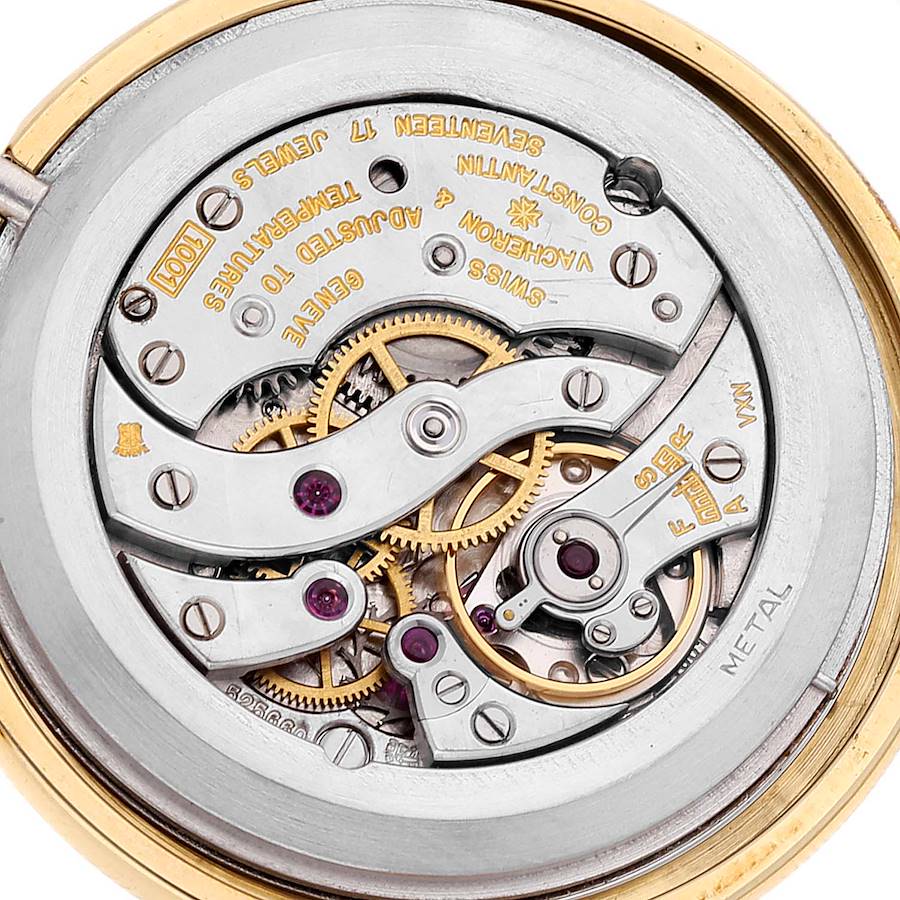 Vacheron Constantin Yellow Gold Silver Dial Vintage Mens Watch 6185