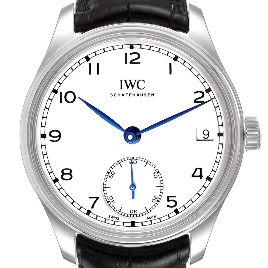 IWC Portuguese 150 Years Eight Days Manual Wind Steel Mens Watch IW510212