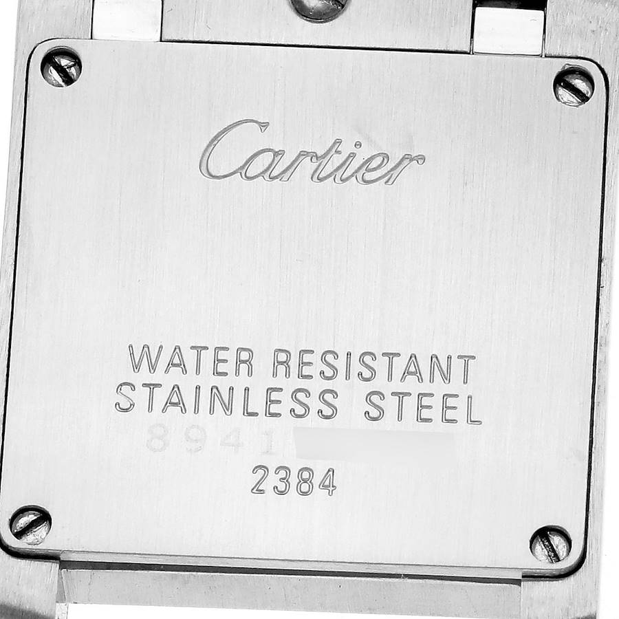 Cartier Tank Francaise Blue Mother Of Pearl Dial Steel Ladies Watch W51034Q3