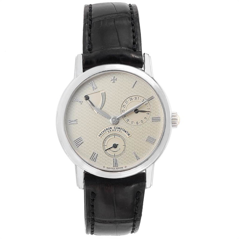 Vacheron Constantin Patrimony Date Power Reserve White Gold Watch 47200