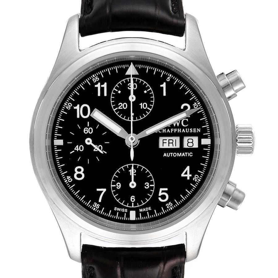 IWC Pilot Flieger Chronograph Day Date Automatic Mens Watch IW370603