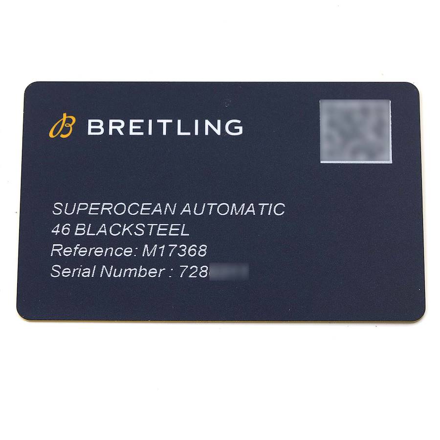 Breitling Superocean 46 Black Dial DLC Steel Mens Watch M17368