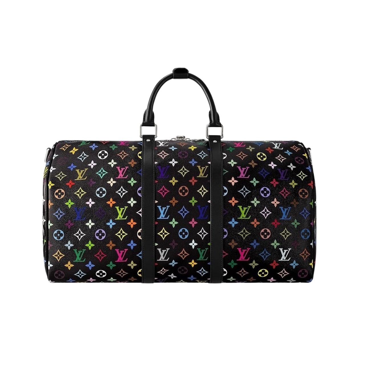 Louis Vuitton X Takashi Murakami Keepall Bandoulière 50 Multicolored Black 50Cm M13745