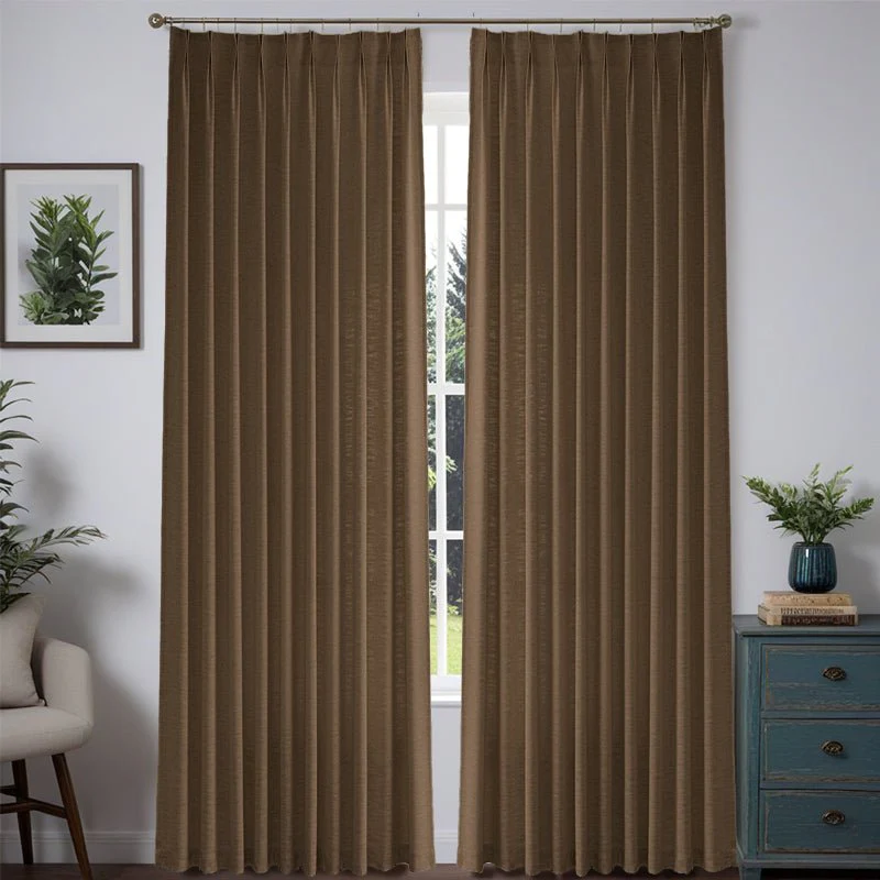 Custom Heavyweight Linen Drape Pleated - 36 Colors