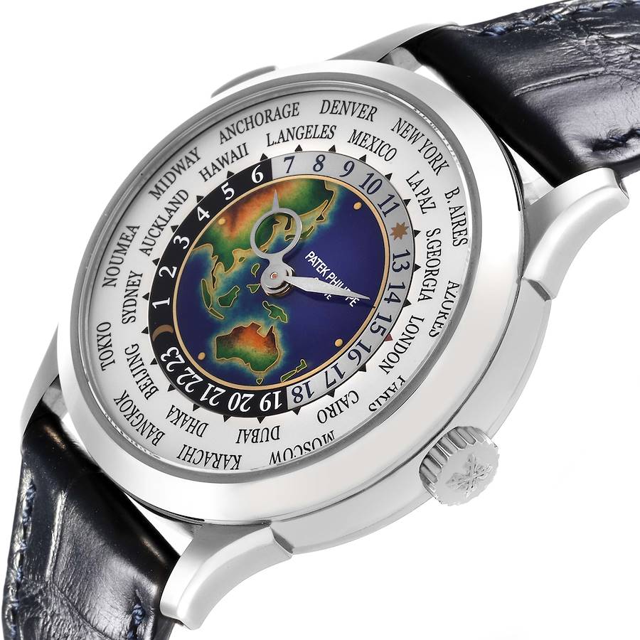 Patek Philippe World Time Complications White Gold Mens Watch 5231G