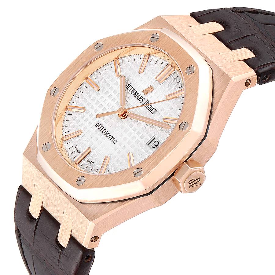 Audemars Piguet Royal Oak 37mm Midsize Rose Gold Mens Watch 15450OR