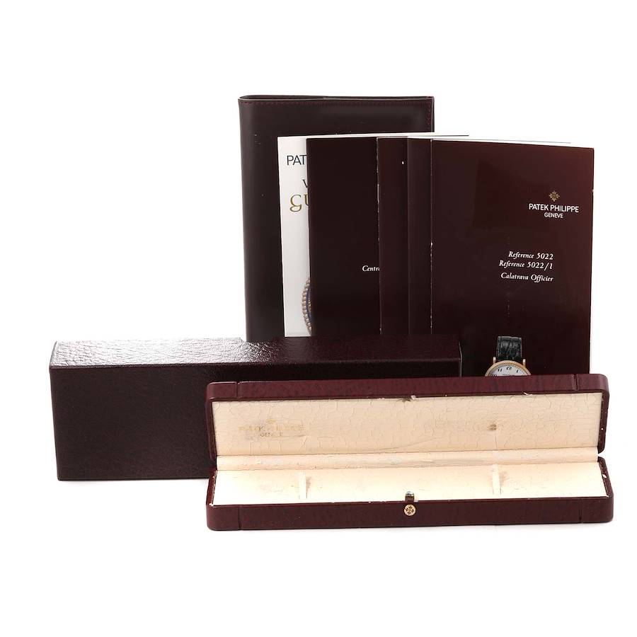 Patek Philippe Calatrava Officer Yellow Gold Mens Watch 5022