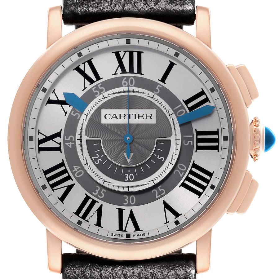 Cartier Rotonde Rose Gold Slate Dial Mens Watch W1555951