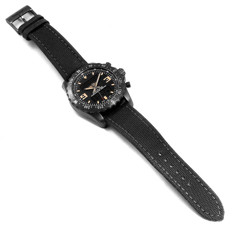 Breitling Chronospace Military GMT Alarm Blacksteel Mens Watch M78366