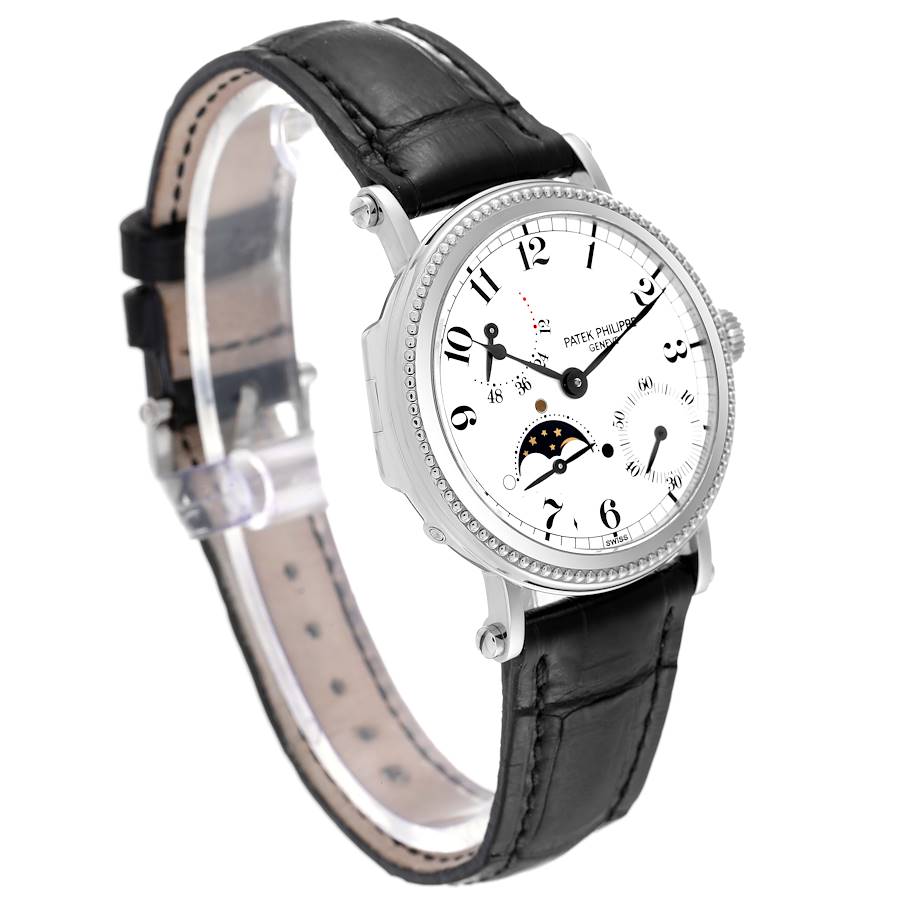 Patek Philippe Complications Moonphase White Gold Mens Watch 5015