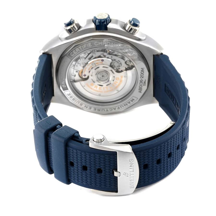 Breitling Super Chronomat B01 Blue Dial Steel Mens Watch AB0136