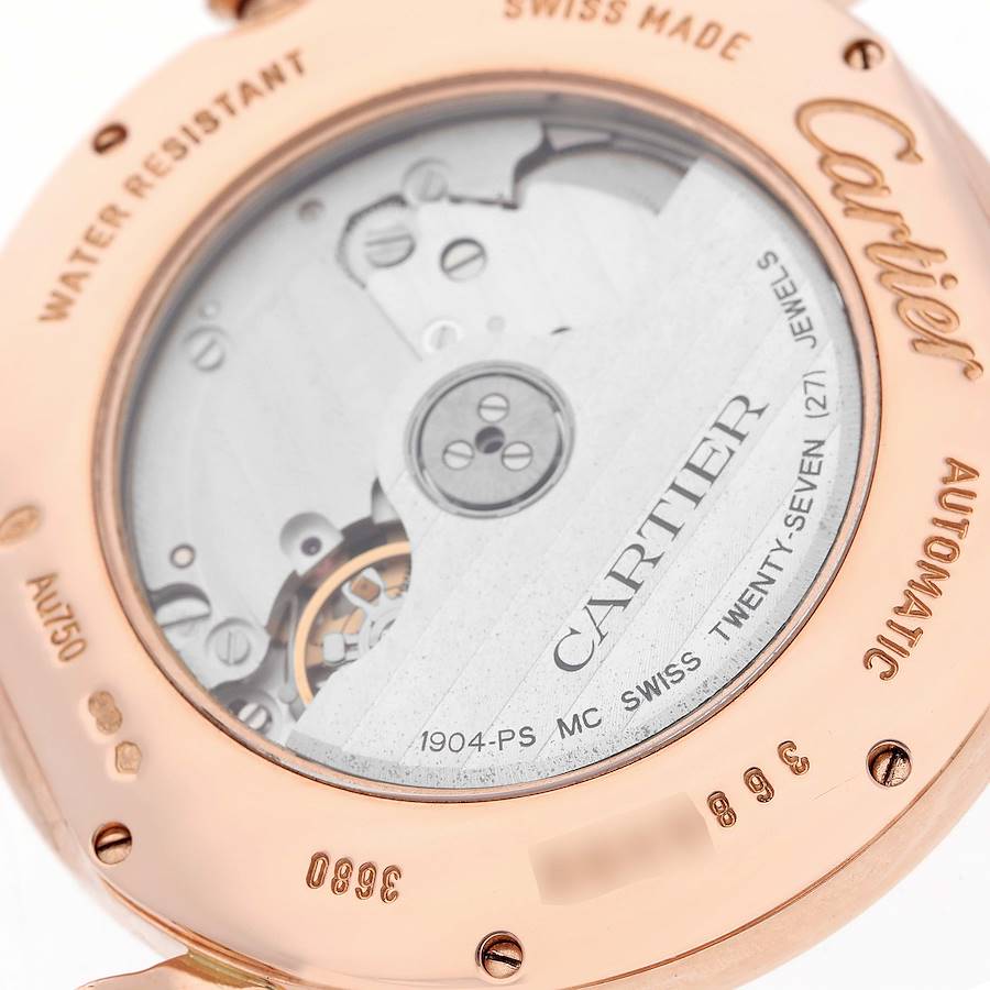 Cartier Ronde Louis Rose Gold Silver Dial Automatic Mens Watch W6801005