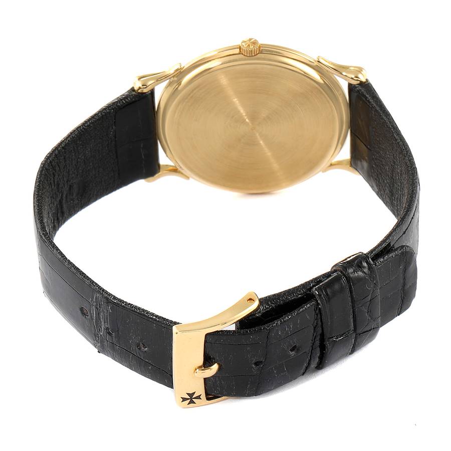 Vacheron Constantin 18K Yellow Gold Ultra Thin White Dial Mens Watch 33216