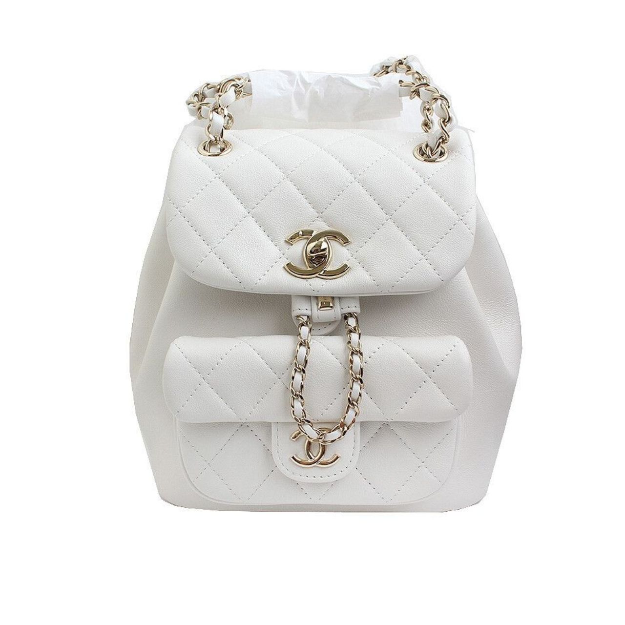 Chanel Mini Duma Backpack White 20Cm As2908 B09750 10601