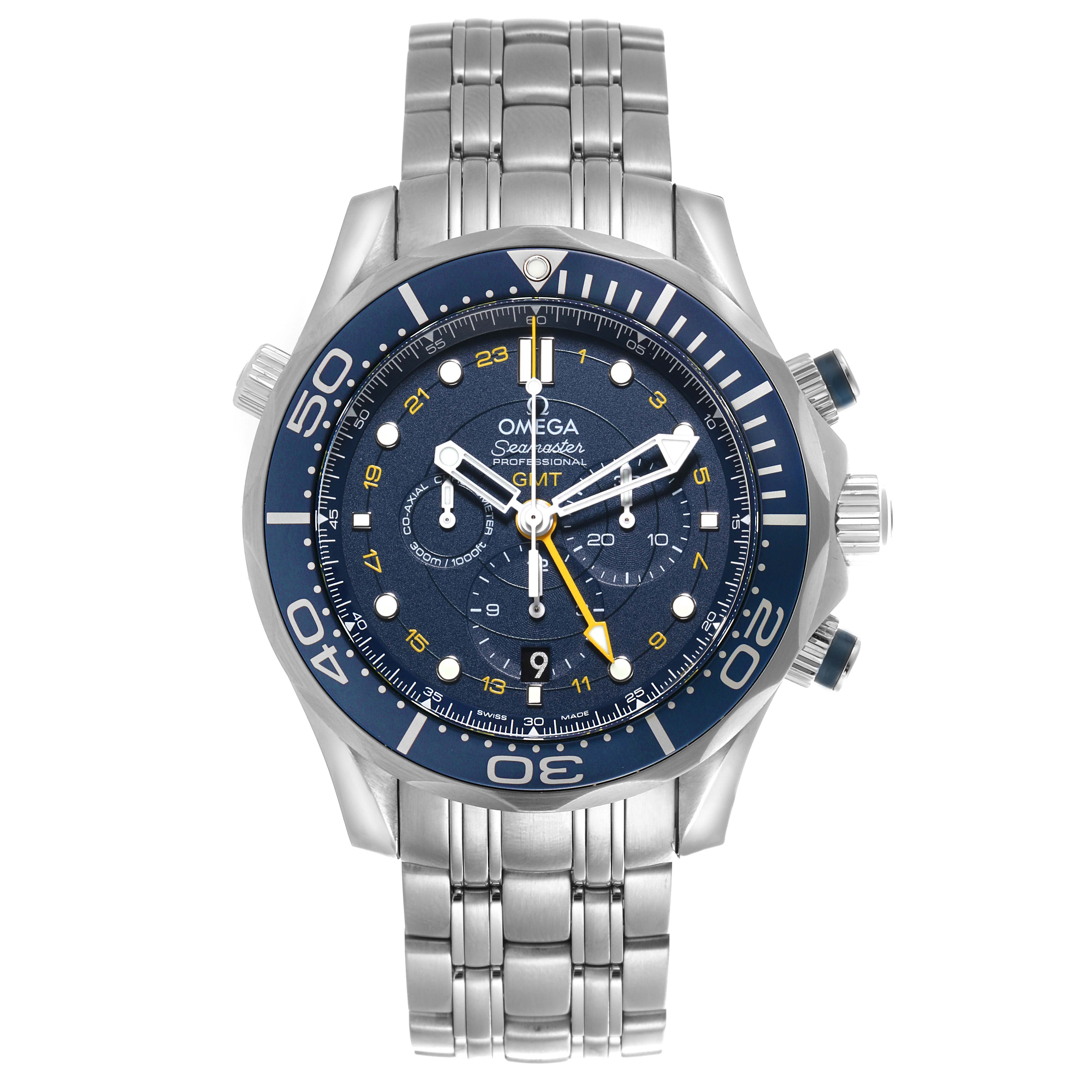 Omega Seamaster 300 GMT Steel Mens Watch 44.0 MM 212.30.44.52.03.001