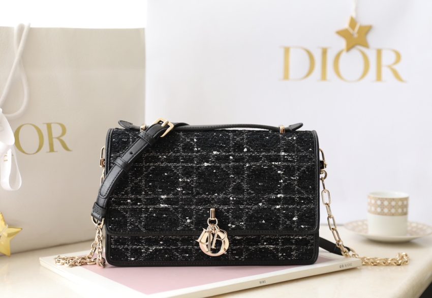 Replica My Dior Top Handle Bag Black Canvas