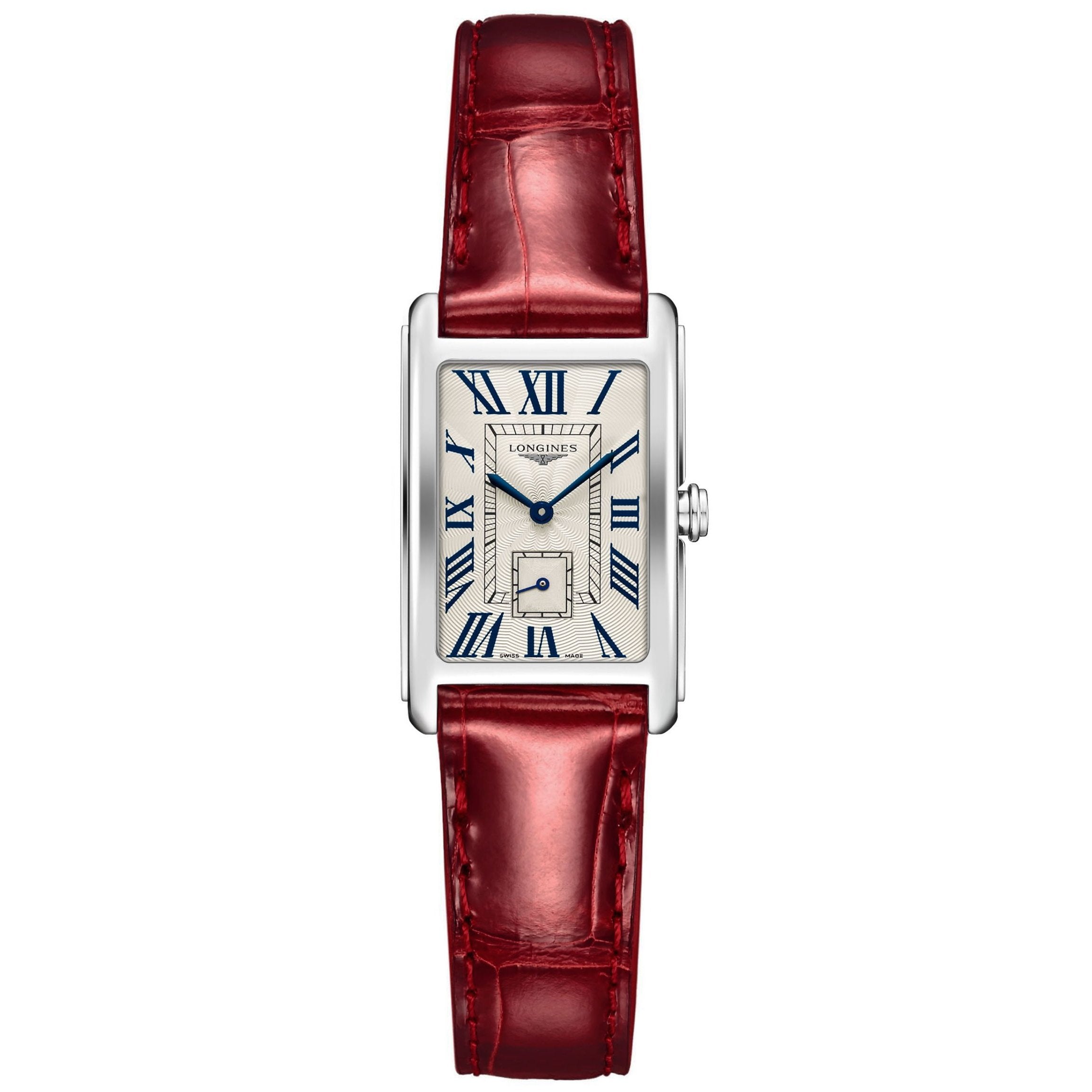 Longines Women's L52554715 DolceVita  Red Leather Watch