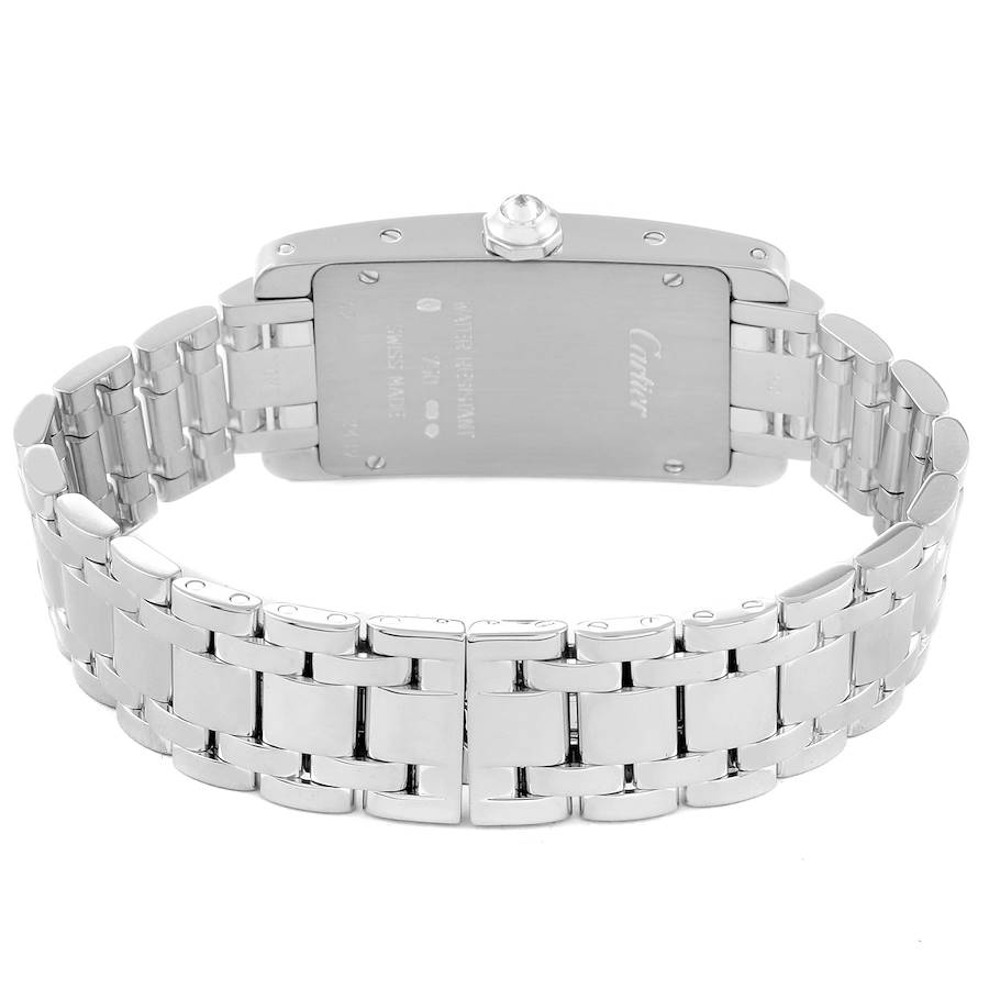 Cartier Tank Americaine White Gold Diamond Ladies Watch WB7073L1