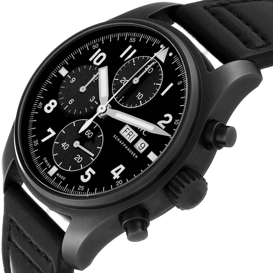 IWC Pilot Chronograph Tribute to 3705 Limited Edition Ceratanium Mens Watch IW387905
