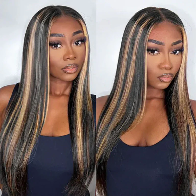 Special offer | 18inch = $93.91 Balayage 13x4 Lace Frontal Wigs Straight & Body Wave Human Hair High Density