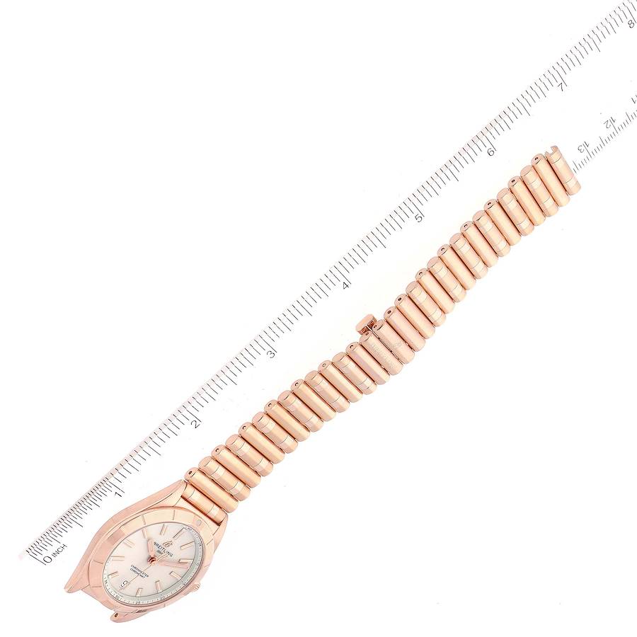Breitling Chronomat 32 White Dial Rose Gold Ladies Watch R77310