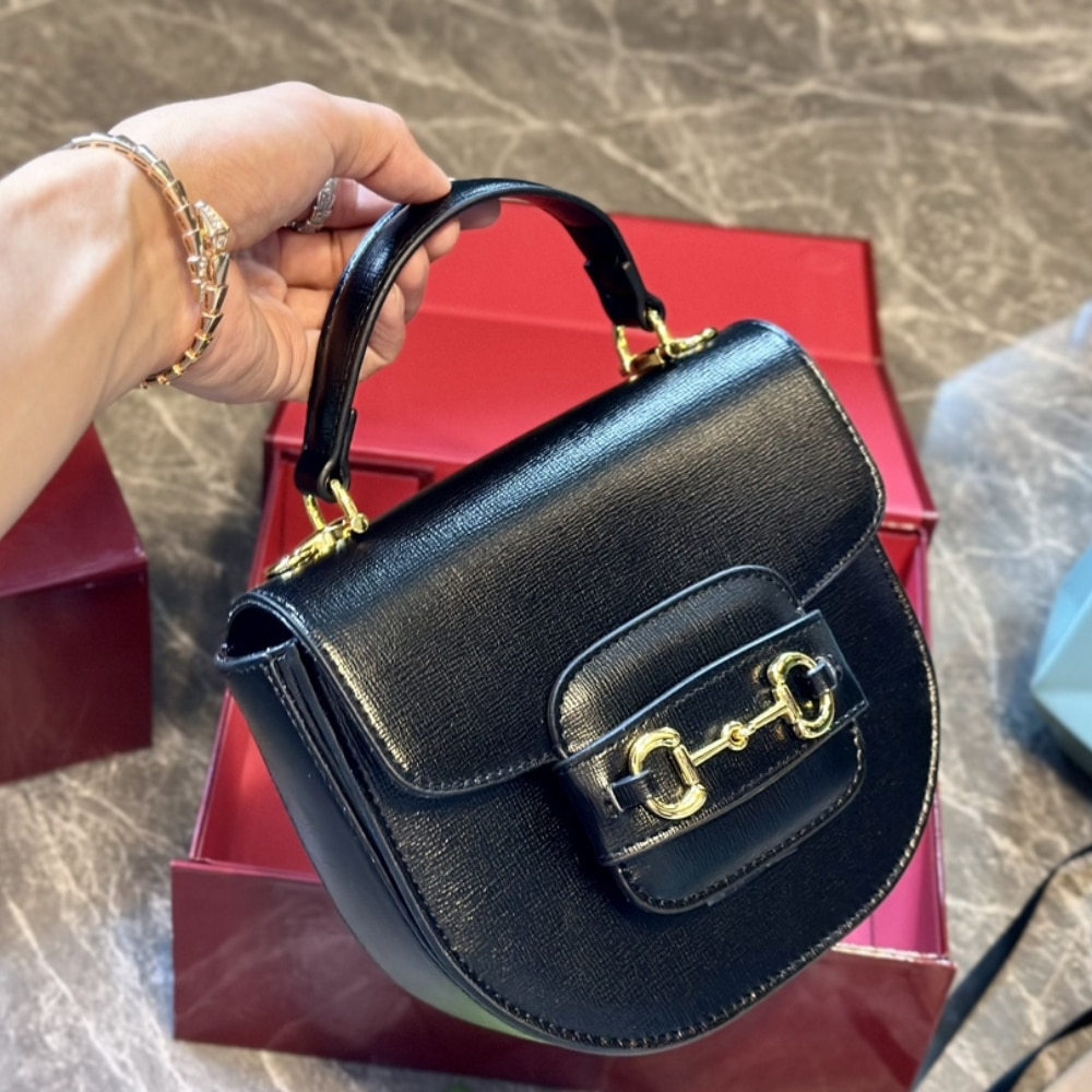 Gucci Horsebit 1955 Mini Top Handle Bag Black ‎14Cm 781387 1Aaqd 1000