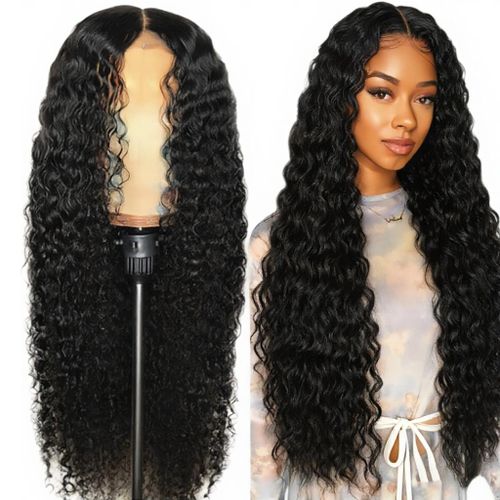 Long Black Synthetic Hair Wig For Women - Big Loose Waves And Natural Looking