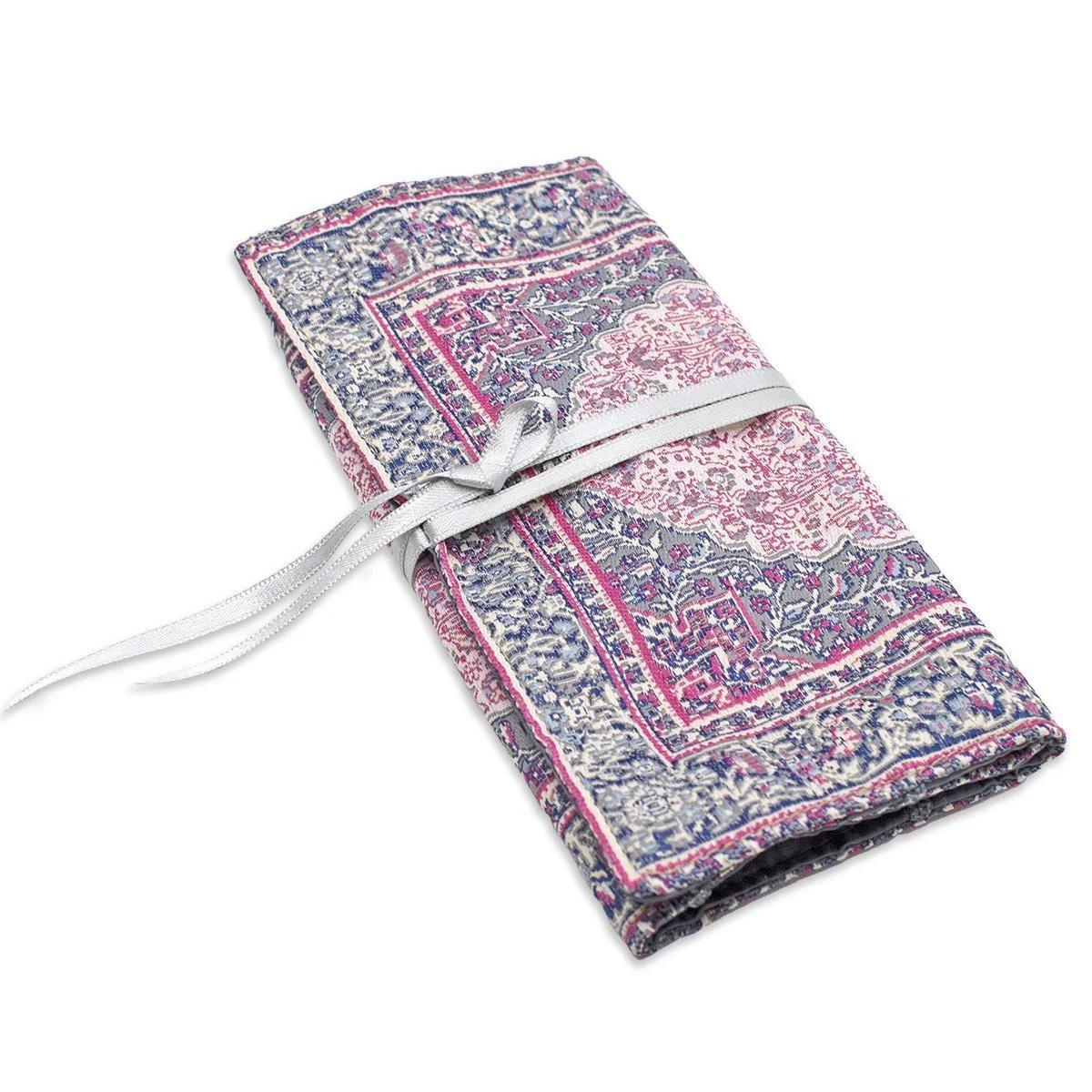 Jewelry Travel Case with Zippered Pouches and Compartments, Necklace and Bracelet Organizer, Travel Bag, in Assorted Colors