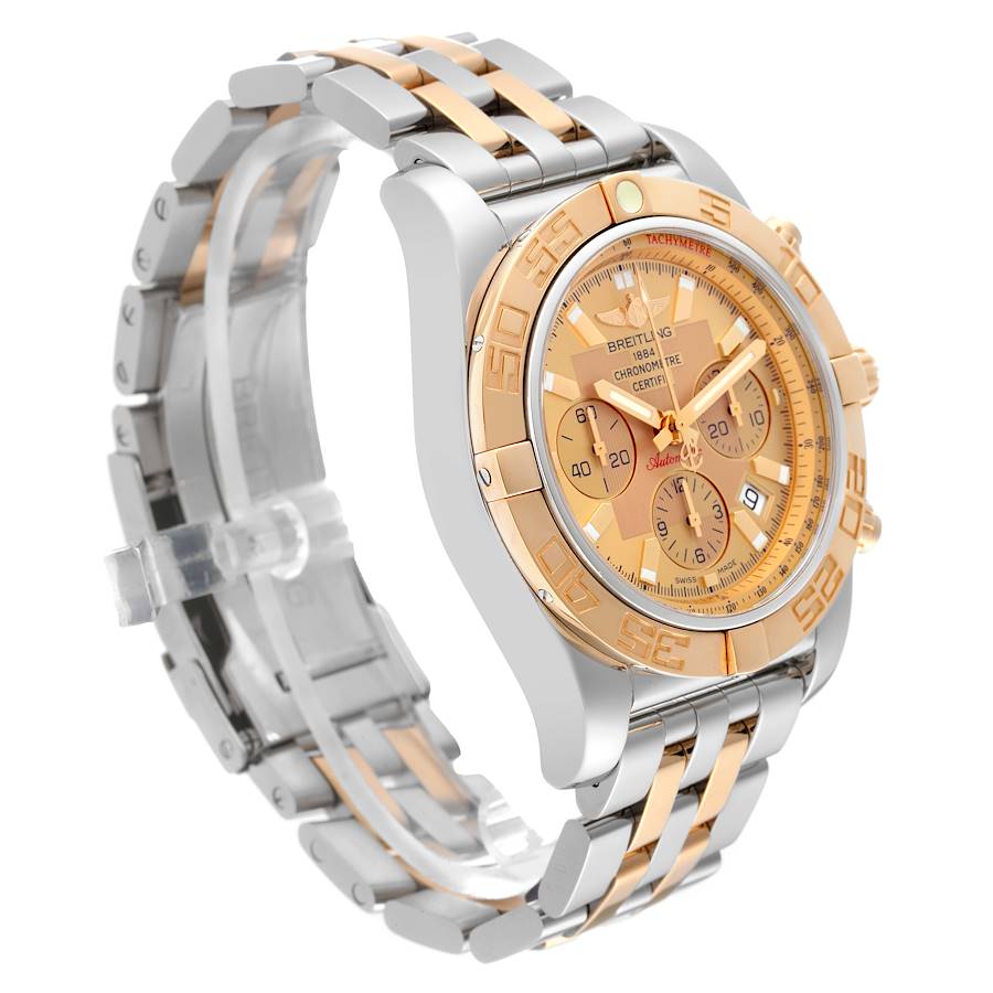 Breitling Chronomat Evolution Steel Rose Gold Mens Watch CB0110