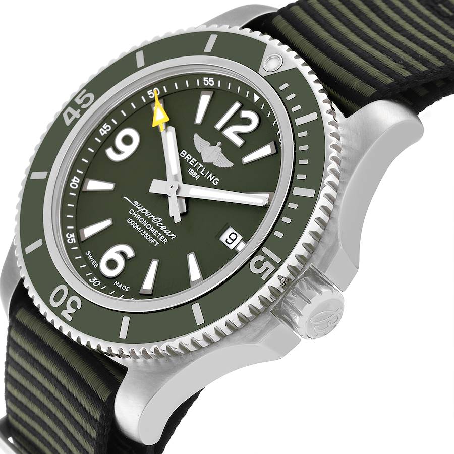 Breitling Superocean 44 Outerknown Green Dial Steel Mens Watch A17367