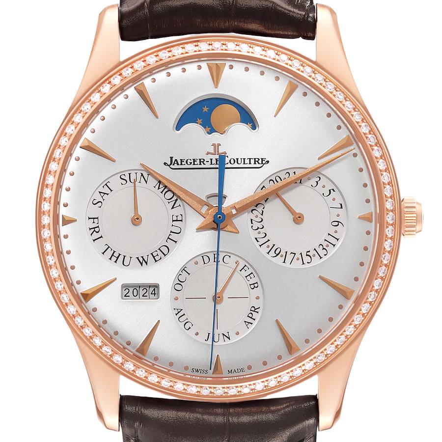 Jaeger LeCoultre Master Rose Gold Diamond Watch 176.2.21.S Q1302501