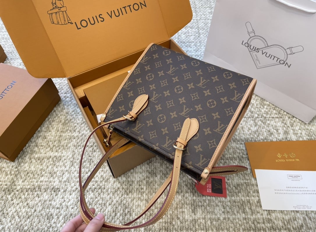 Louis Vuitton Popincourt Hart Tote Handbag Monogram Canvas 28Cm M40007