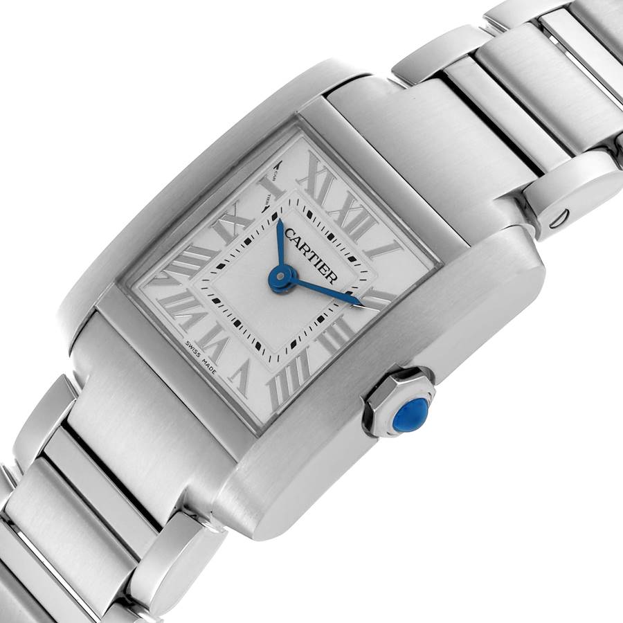 Cartier Tank Francaise Small Silver Dial Steel Ladies Watch WSTA0065 Card