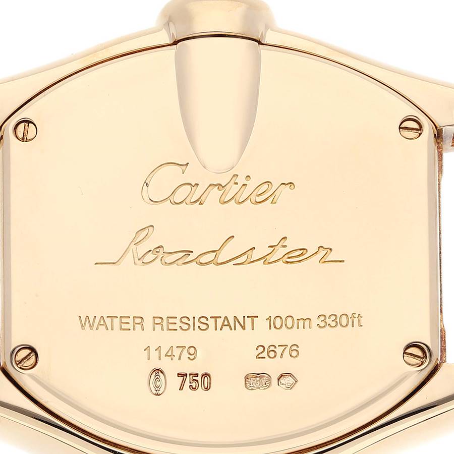 Cartier Roadster Ladies 18K Yellow Gold Diamond Watch WE500160