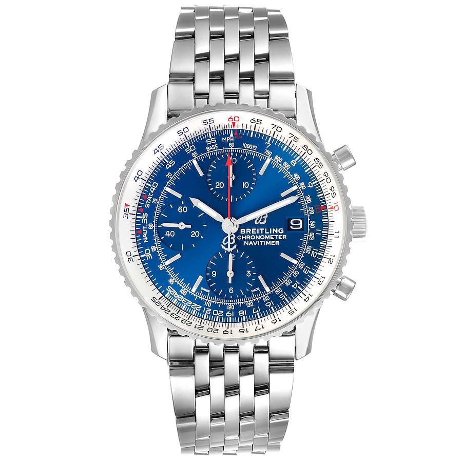 Breitling Navitimer Heritage Blue Dial Steel Mens Watch A13324