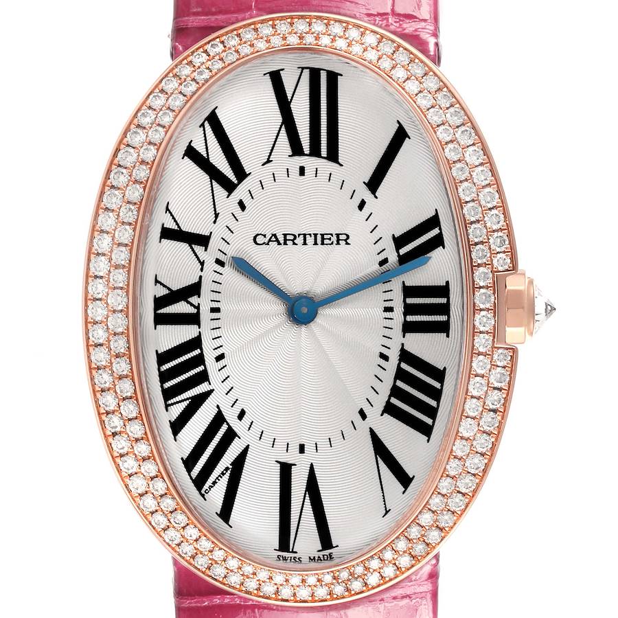Cartier Baignoire Large Rose Gold Diamond Ladies Watch WB520005