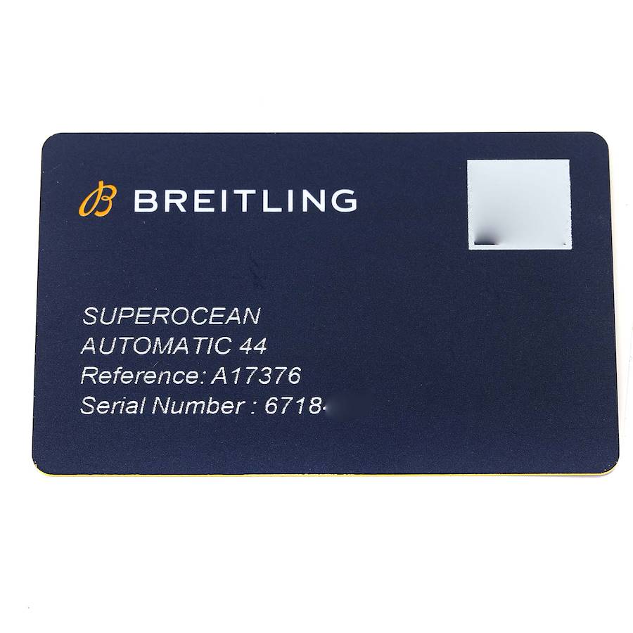 Breitling Superocean 44 Turquoise Dial Steel Mens Watch A17376